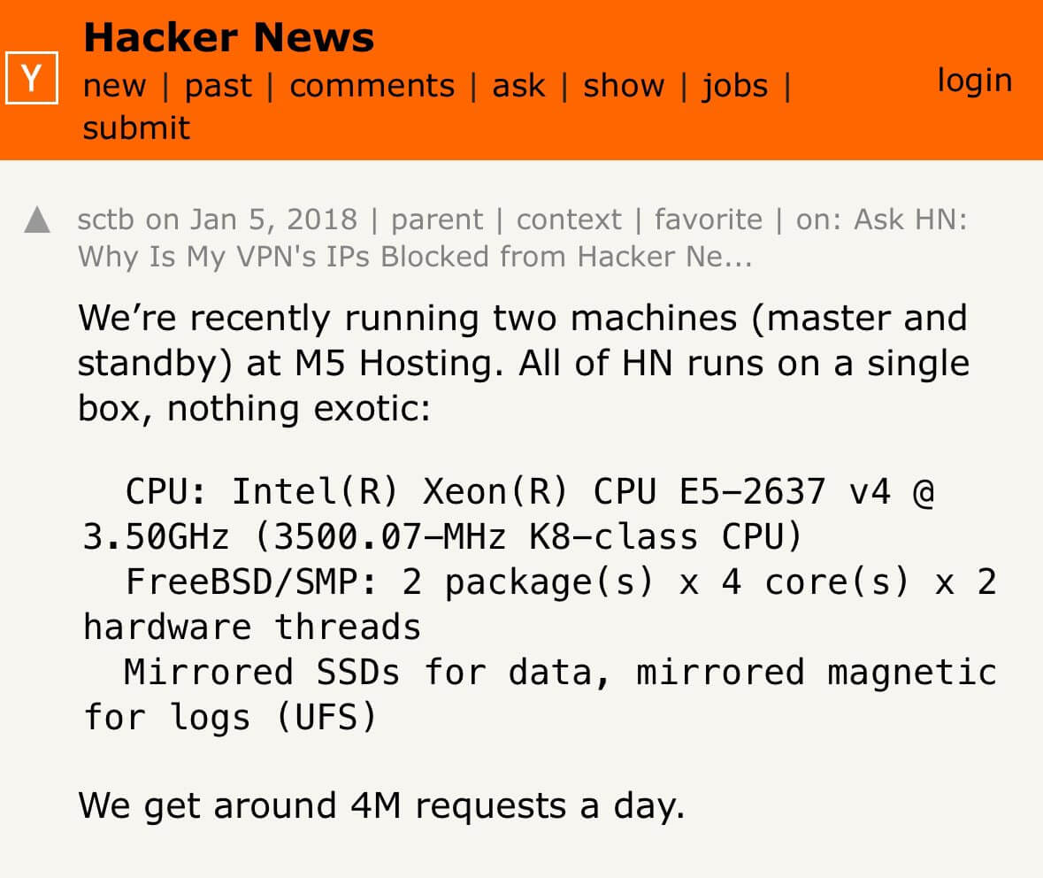 hacker news on one machine