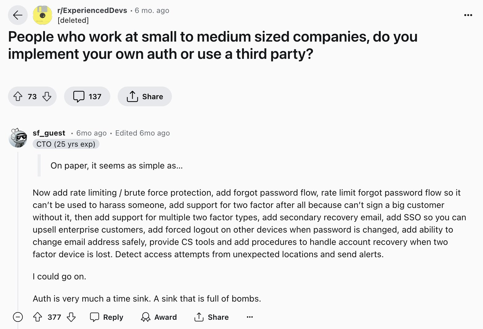 auth is complicated